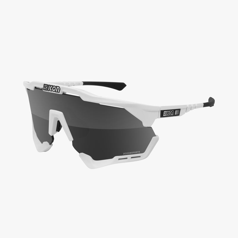 Scicon Aeroshade Occhiali Ciclismo Bianco/Argento Spedizione Gratuita