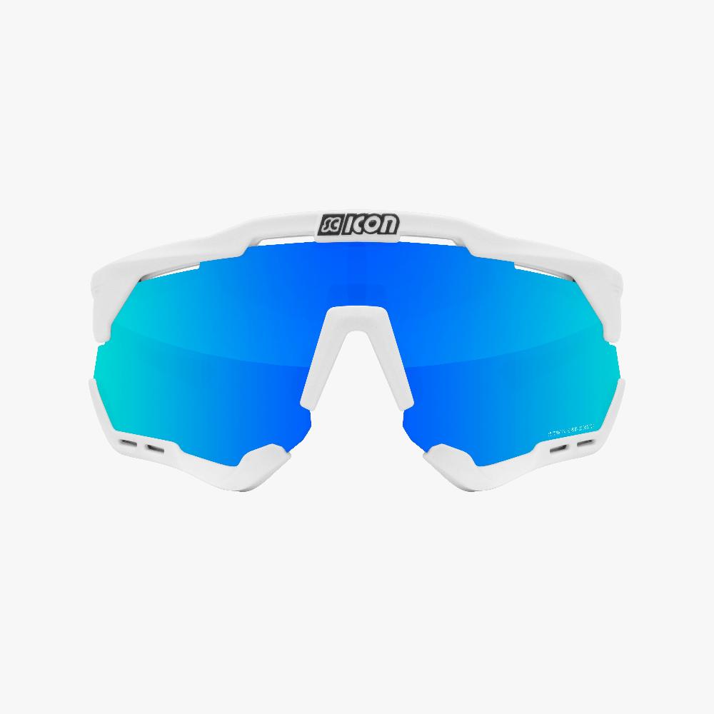 Scicon Aeroshade XL Occhiali Ciclismo Bianco/Blu Soddisfazione Garantita