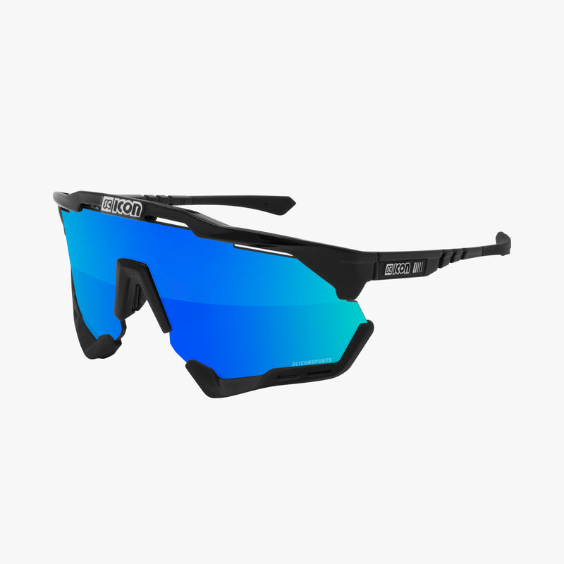 Scicon Aeroshade Occhiali Ciclismo Nero/Blu Consegna Veloce