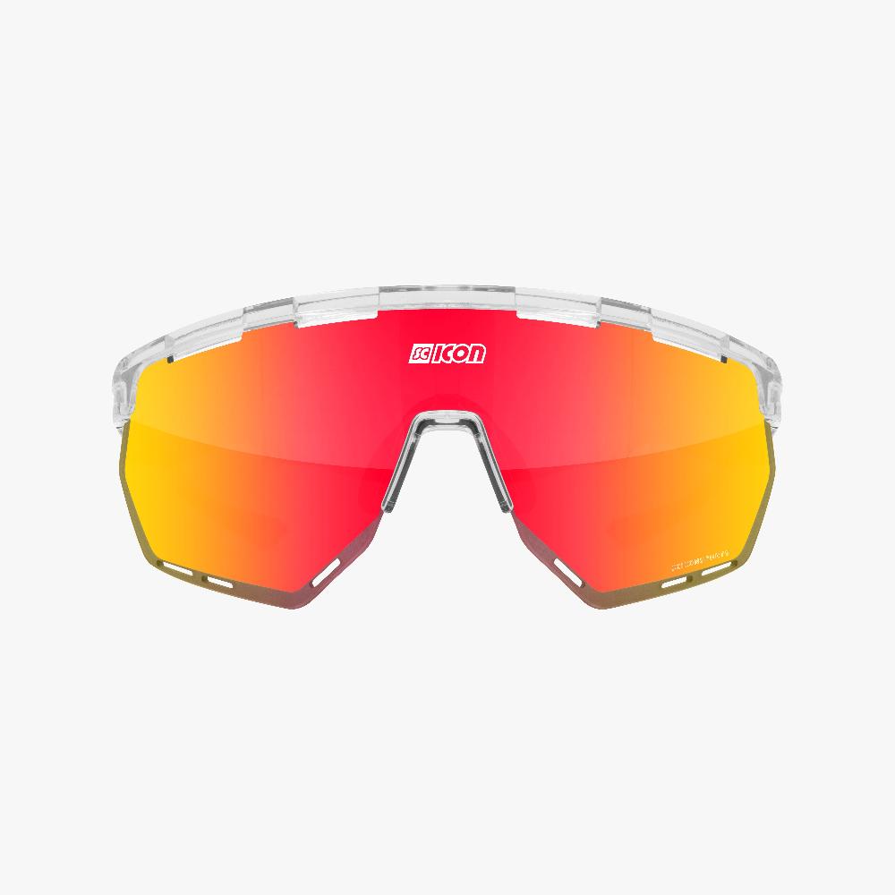 Scicon Aerowing Occhiali Ciclismo Cristallo/Rosso Spedizione gratuita