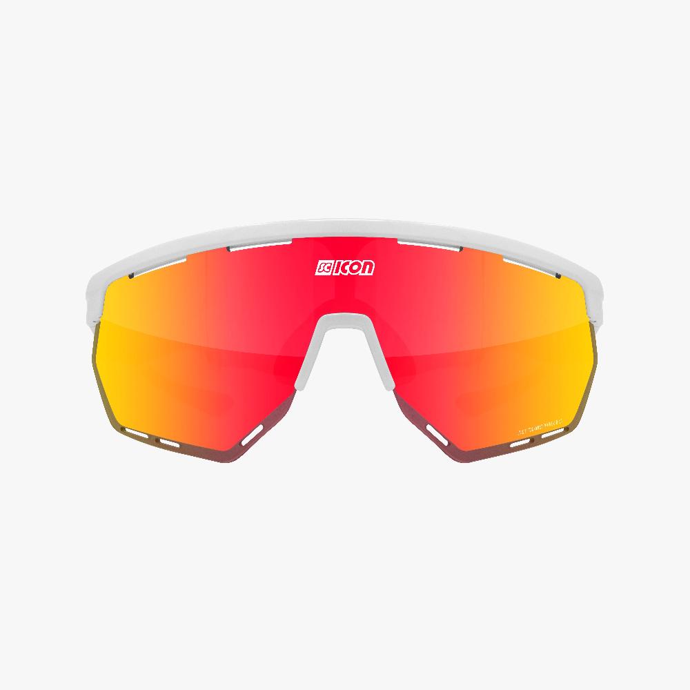 Scicon Aerowing Occhiali Ciclismo Bianco/Rosso Comprare a buon mercato