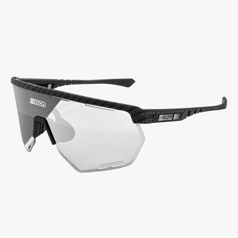 Scicon Aerowing Occhiali Ciclismo Carbon/Argento Vendite stagionali