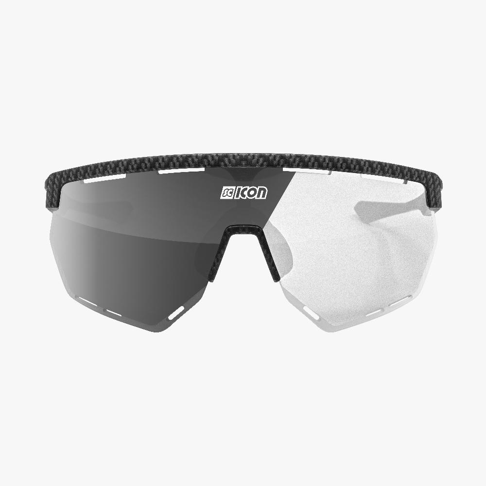 Scicon Aerowing Occhiali Ciclismo Carbon/Argento Vendite stagionali