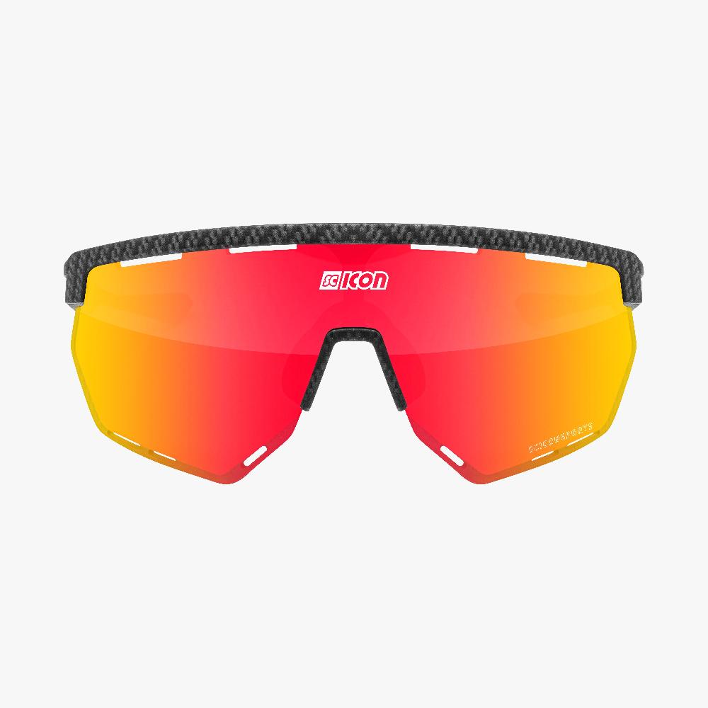 Scicon Aerowing Occhiali Ciclismo Carbon Opaco/Rosso Offerta Pasqua
