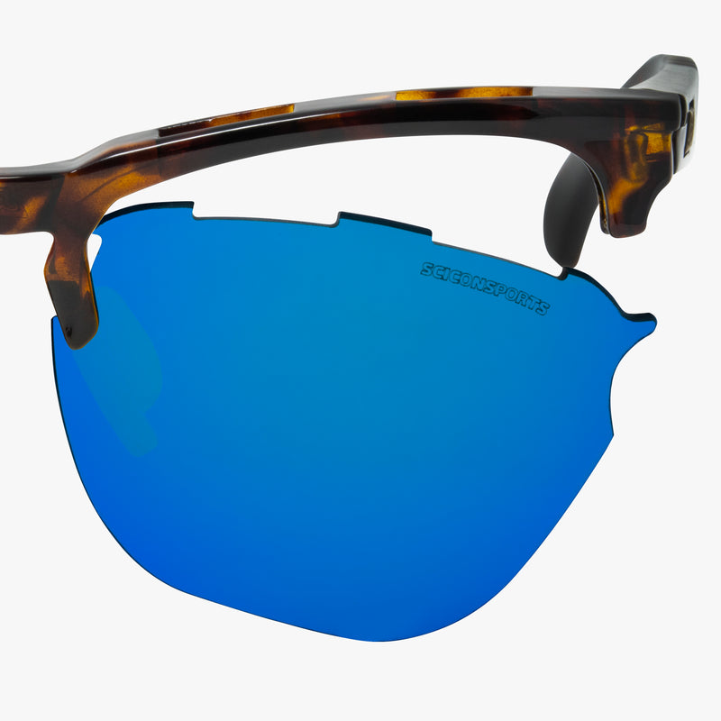 Scicon Occhiali da sole Gravel Tartarugati/Lenti Blu Specchiate Online Outlet