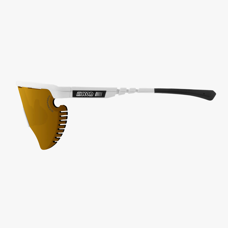 Scicon Occhiali Sportivi Aerowing Lamon Bianchi/Lente Bronzo Specchiata Solo un giorno rimasto