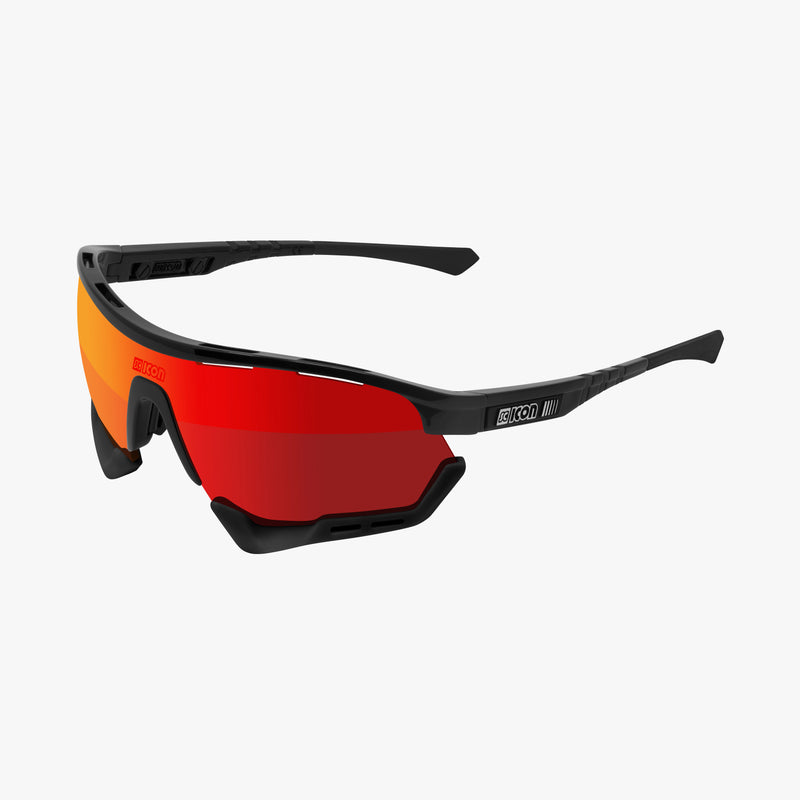Scicon Aerotech XL Occhiali Sportivi Nero/Rosso Qualità
