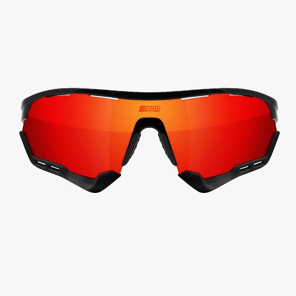 Scicon Aerotech XL Occhiali Sportivi Nero/Rosso Qualità