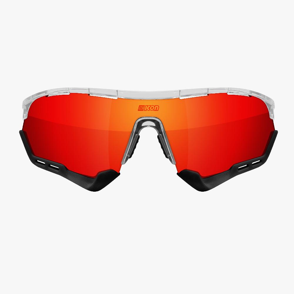 Scicon Aerotech XXL Occhiali Sportivi Cristallo/Rosso Offerta per la Festa della Mamma