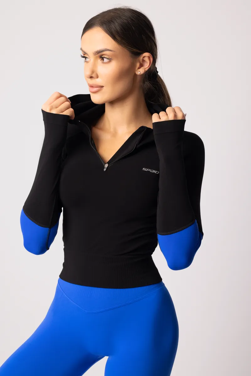 Spaio SPAIO FELPA ADAPT – DOUBLE COLOUR COBALT/BLACK Fino Al -60%