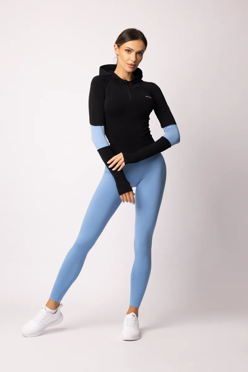 Spaio SPAIO FELPA ADAPT – DOUBLE COLOUR LINCHEN BLUE/BLACK Affare Del Giorno