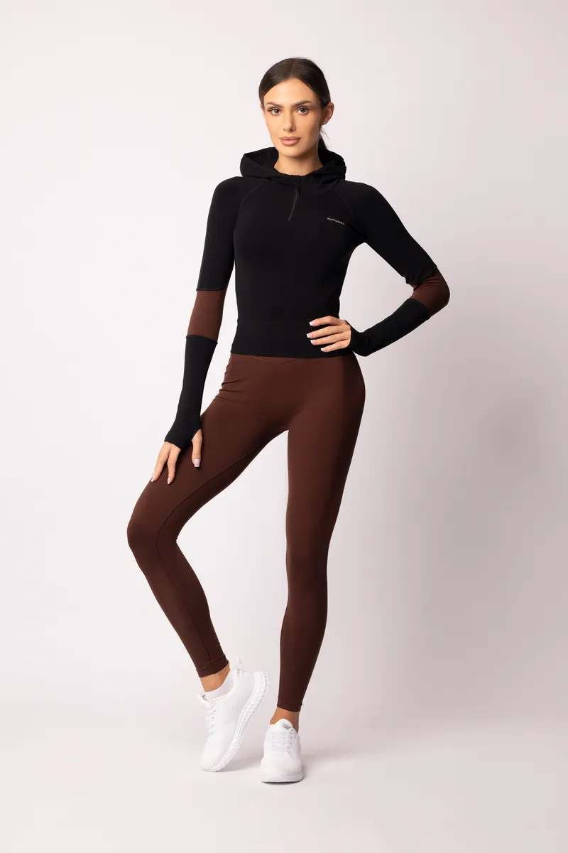 Spaio SPAIO FELPA ADAPT – DOUBLE COLOUR COFFEE/BLACK Sottocosto