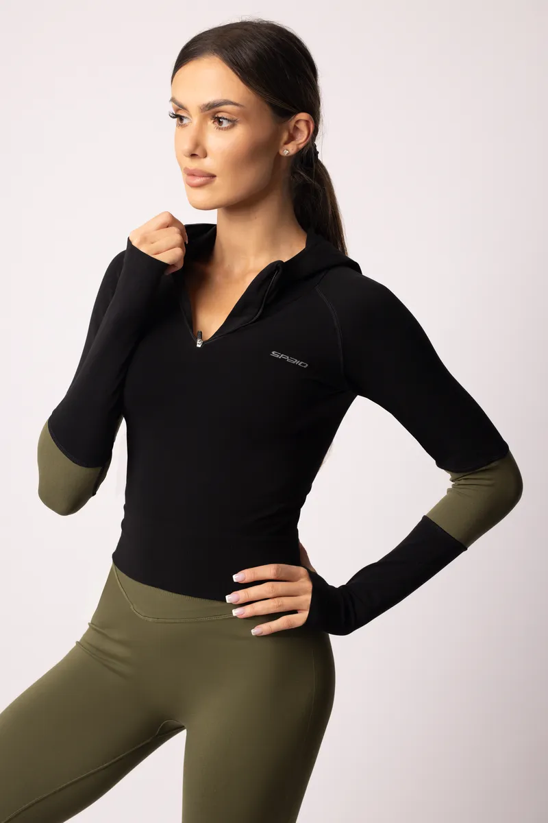 Spaio SPAIO FELPA ADAPT – DOUBLE COLOUR KHAKI/BLACK Convenienza