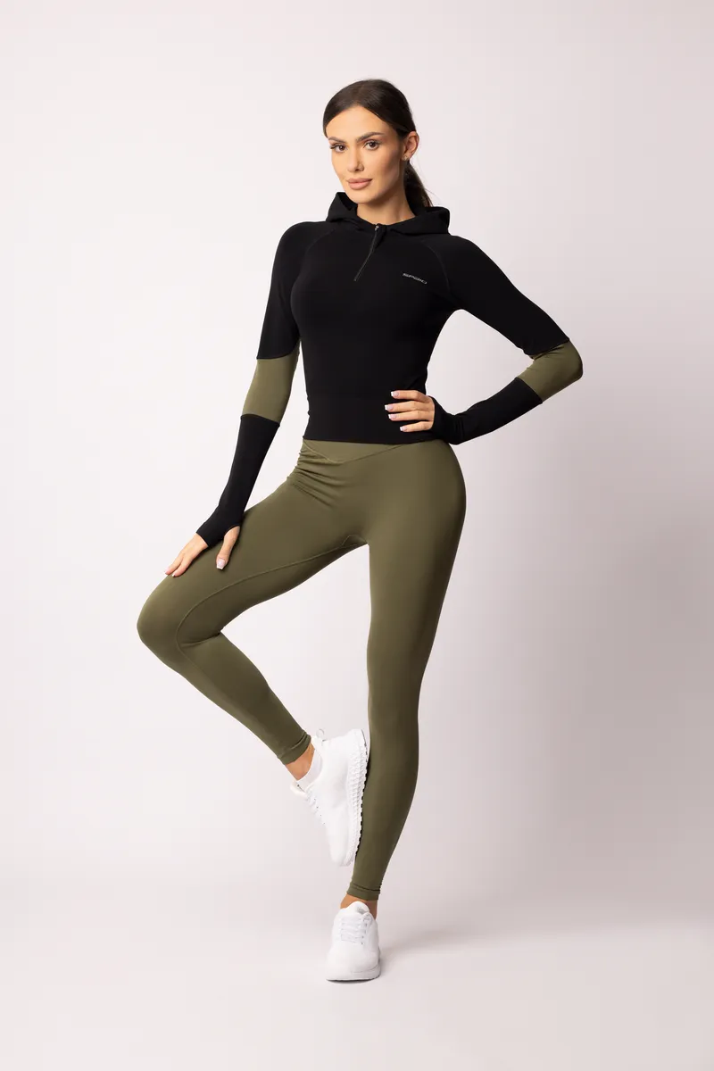 Spaio SPAIO FELPA ADAPT – DOUBLE COLOUR KHAKI/BLACK Convenienza