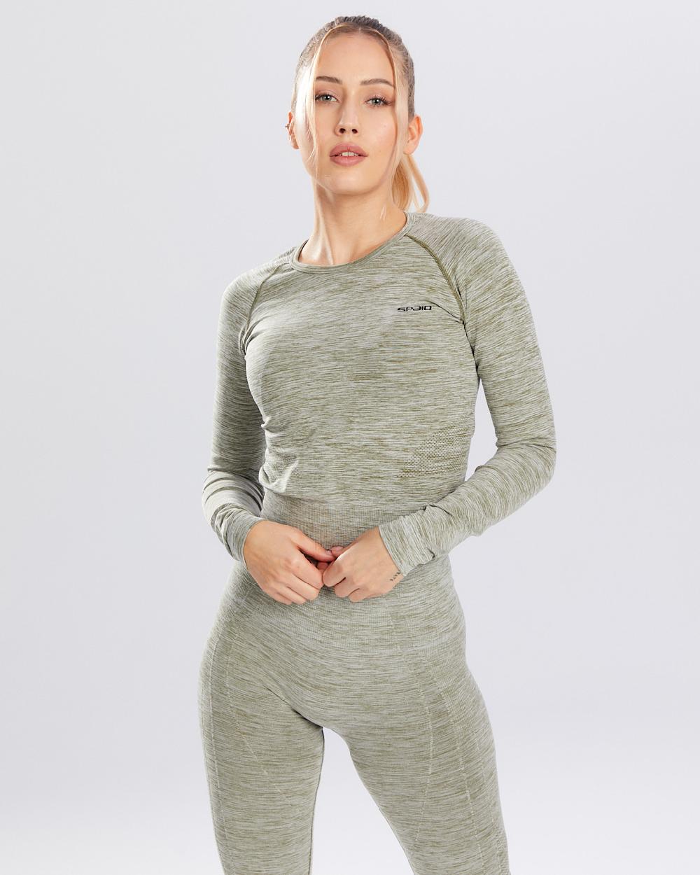 Spaio SPAIO RASHGUARD MELANGE MANICHE LUNGHE KHAKI Vendita Economica