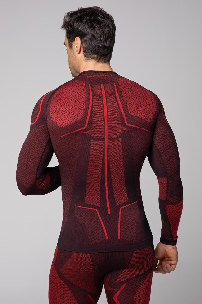 Spaio SPAIO MAGLIETTA TERMOATTIVA "ADRENALINE" UOMO NERO/ROSSO 2025