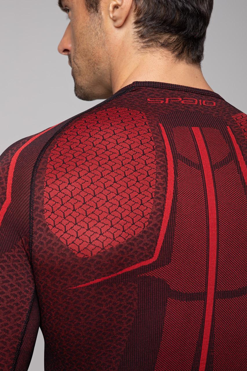 Spaio SPAIO MAGLIETTA TERMOATTIVA "ADRENALINE" UOMO NERO/ROSSO 2025