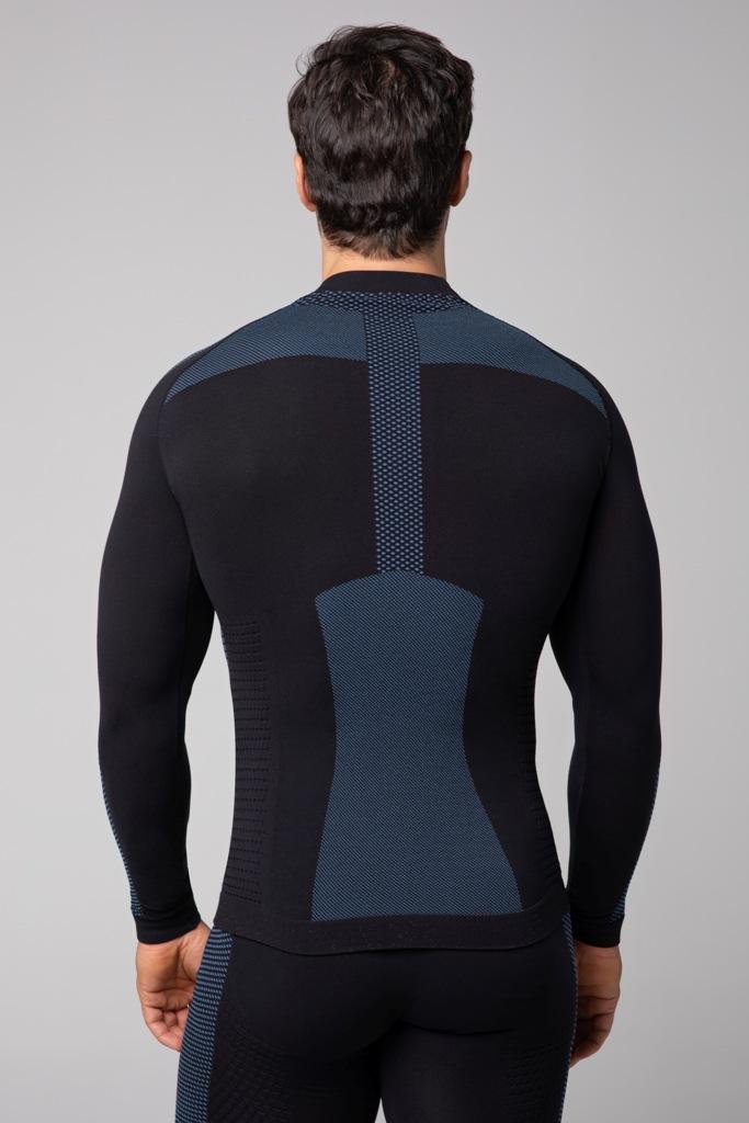 Spaio SPAIO MAGLIA M/L TERMOATTIVA "FIERCE" NERO/BLU In Linea