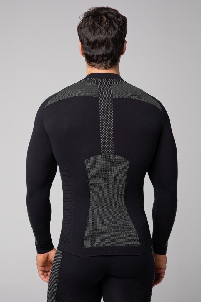 Spaio SPAIO MAGLIA M/L TERMOATTIVA "FIERCE" NERO/GRIGIO Nuovo