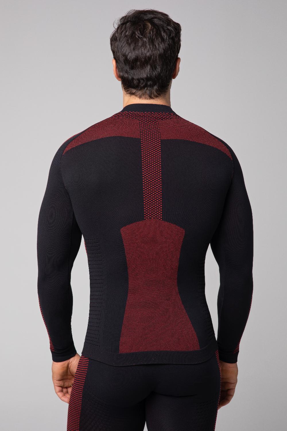 Spaio SPAIO MAGLIA M/L TERMOATTIVA "FIERCE" NERO/ROSSO Qualità
