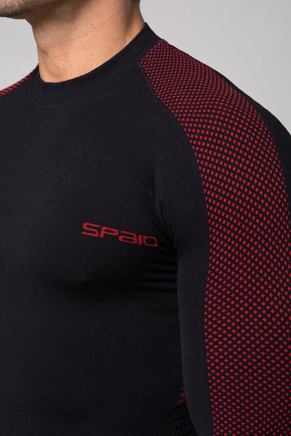 Spaio SPAIO MAGLIA M/L TERMOATTIVA "FIERCE" NERO/ROSSO Qualità