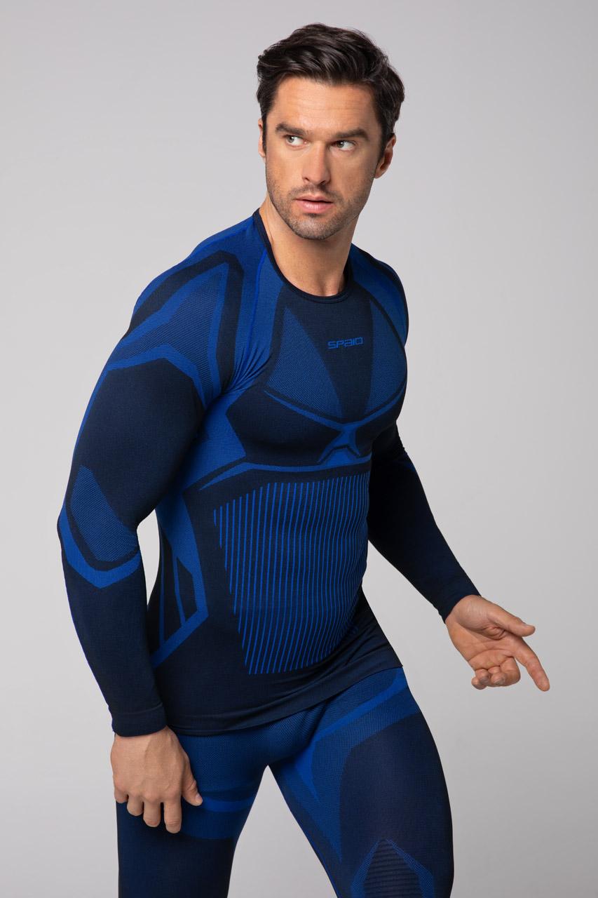 Spaio SPAIO MAGLIA M/L TERMOATTIVA "CONFIDENCE" NERO/ROYAL BLUE Soddisfazione Garantita