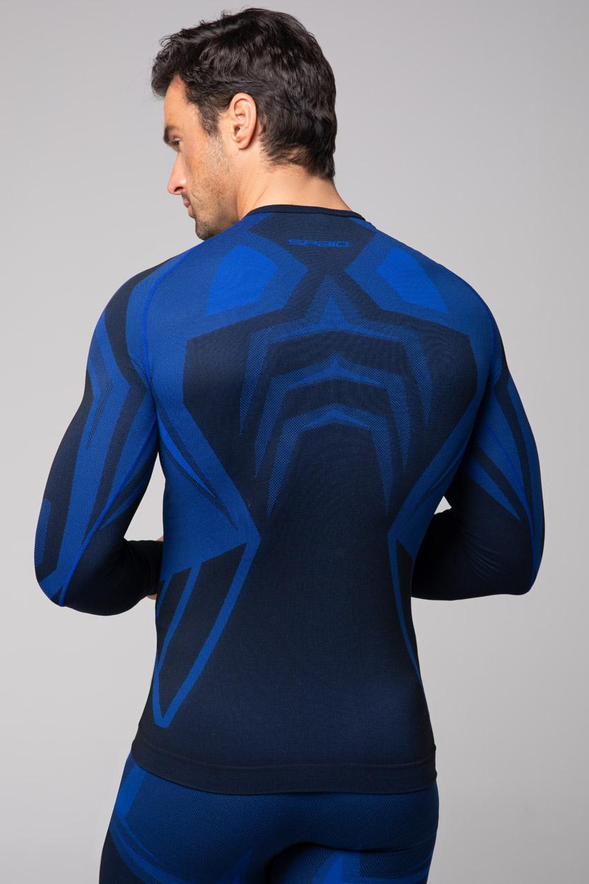 Spaio SPAIO MAGLIA M/L TERMOATTIVA "CONFIDENCE" NERO/ROYAL BLUE Soddisfazione Garantita