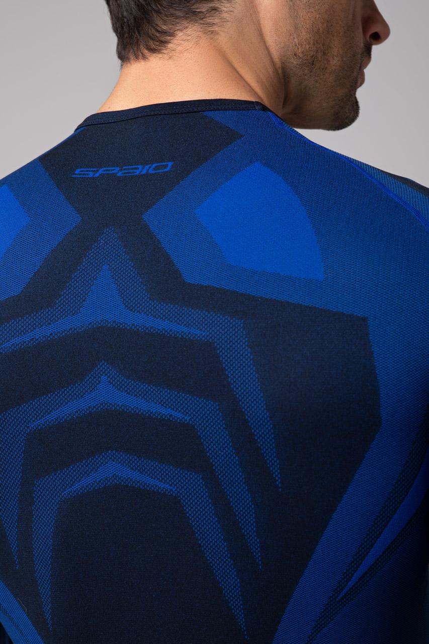 Spaio SPAIO MAGLIA M/L TERMOATTIVA "CONFIDENCE" NERO/ROYAL BLUE Soddisfazione Garantita
