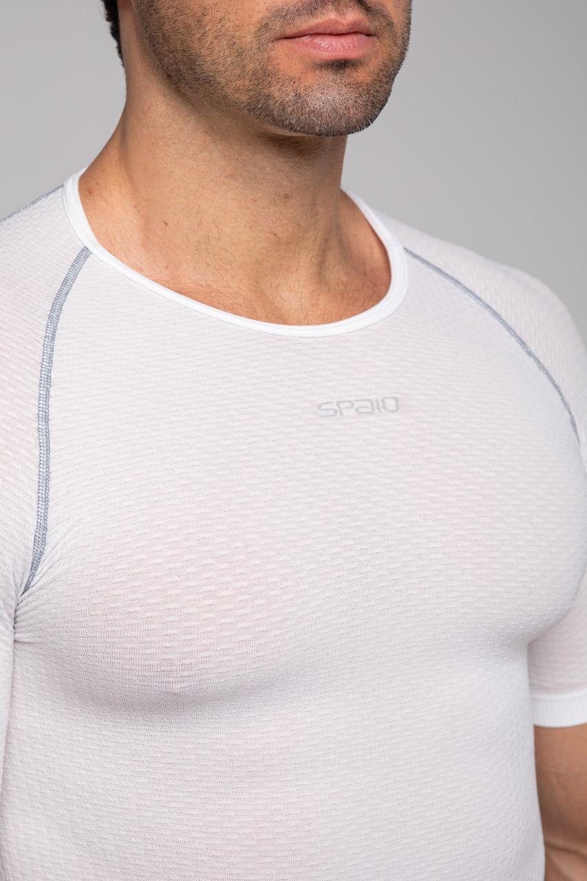 Spaio SPAIO CAMICIA TERMOATTIVA CON MANICHE CORTE BREATH BIANCO Qualità Garantita