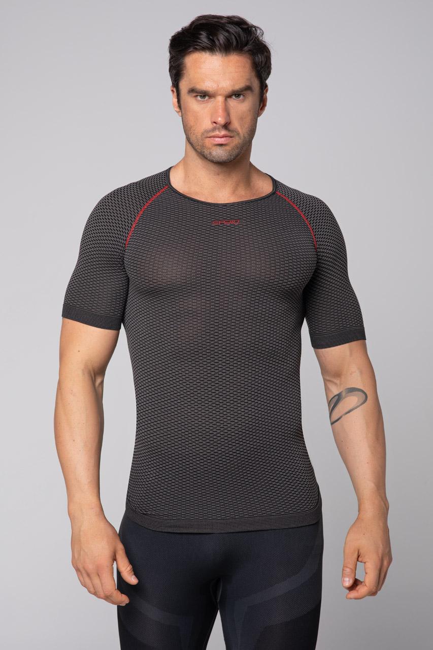 Spaio SPAIO CAMICIA TERMOATTIVA CON MANICHE CORTE BREATH NERO/GRIGIO Negozi Online