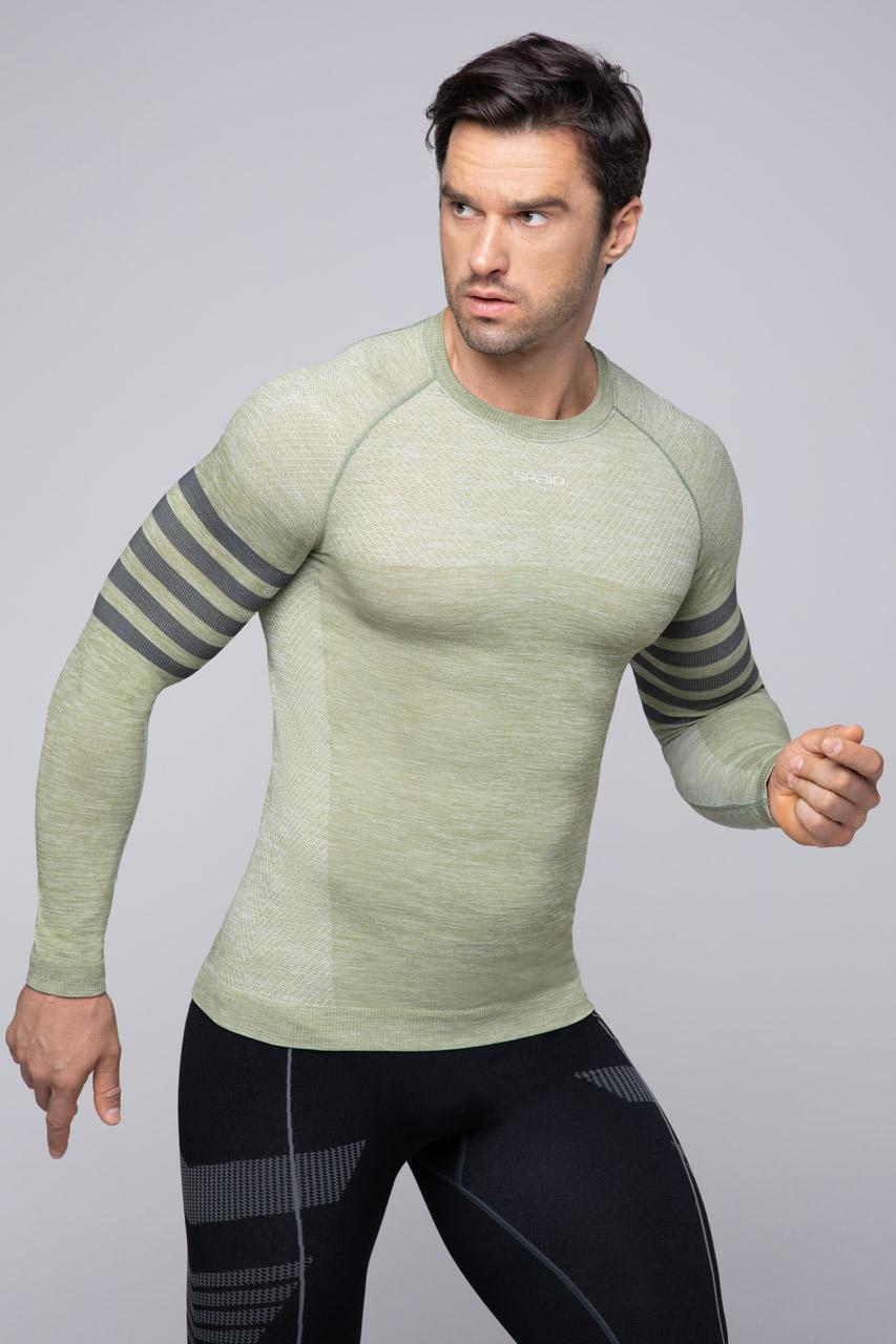 Spaio SPAIO MAGLIA M/L TERMOATTIVA "RUN" OLIVE GREEN Consegna Veloce