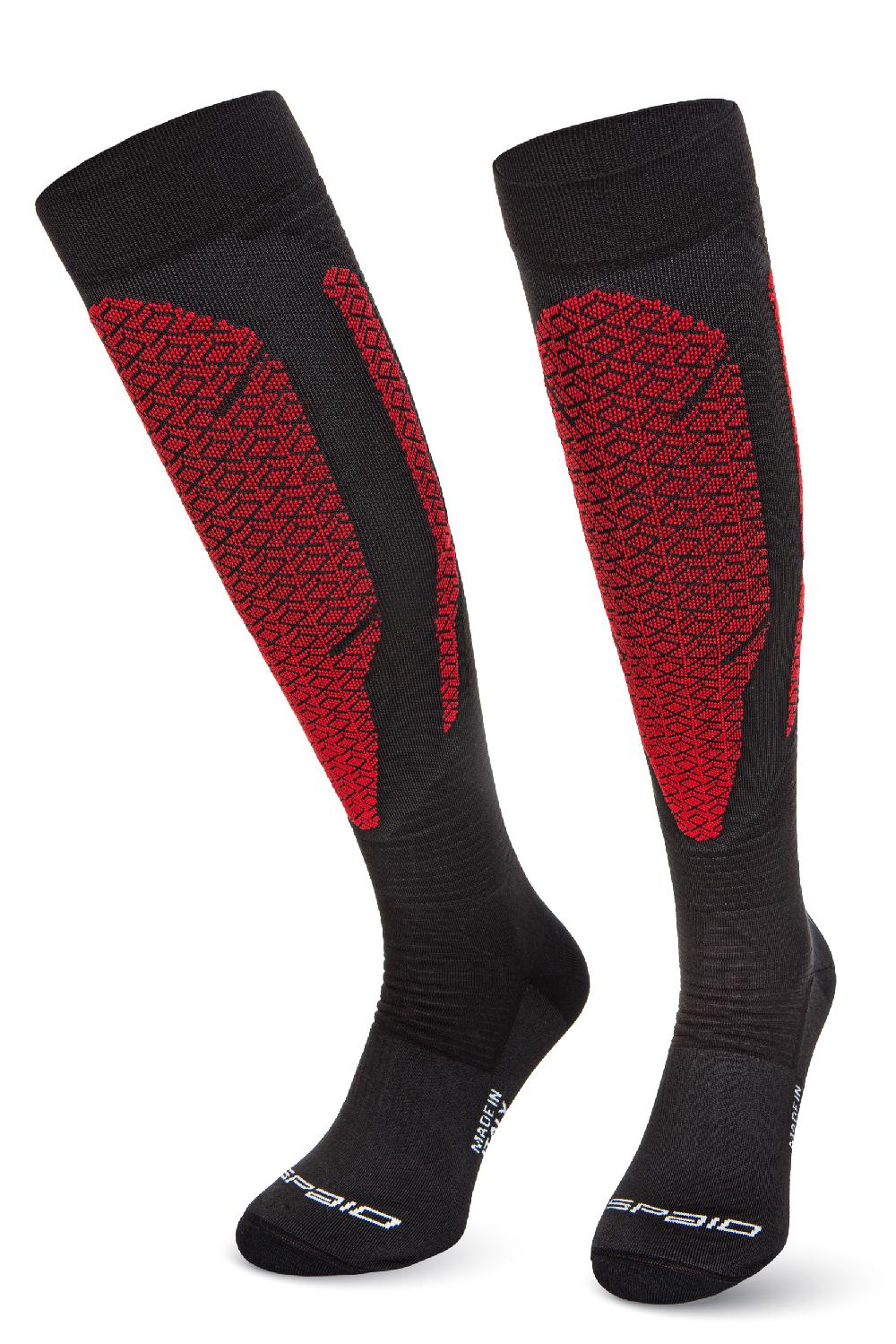 Spaio SPAIO CALZE LUNGHE COOLMAX "ADRENALINE" NERO/ROSSO Sottocosto