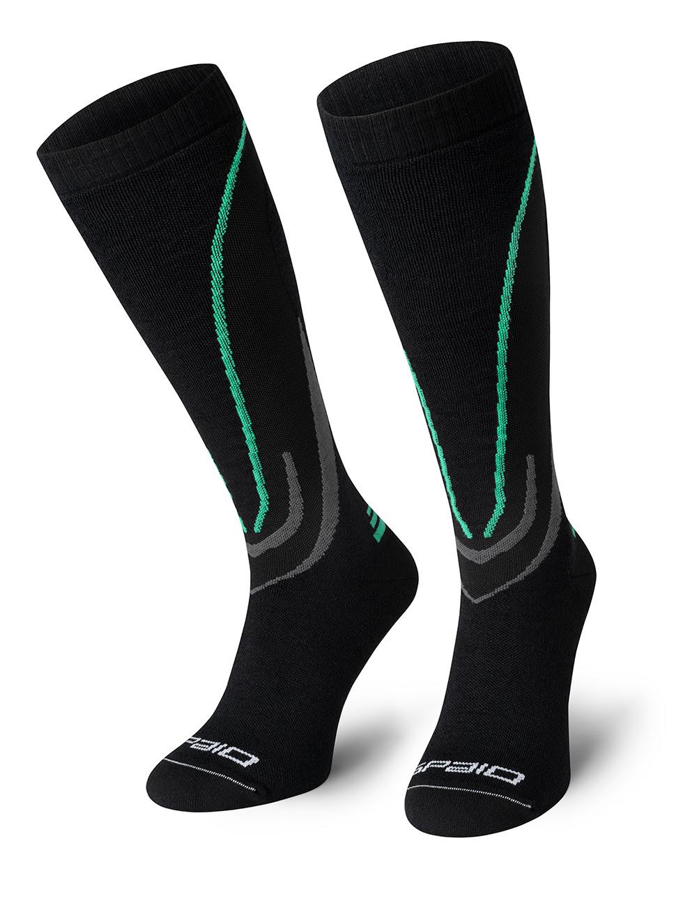Spaio SPAIO calze da sci compressive SKI SOCKS 01 BLACK/GREY/GREEN Economico