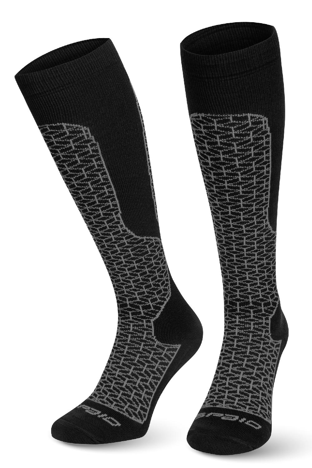 Spaio SPAIO CALZE LUNGHE UNISEX BREEZE COMPRESSION BLACK/GREY Saldi Di Fabbrica