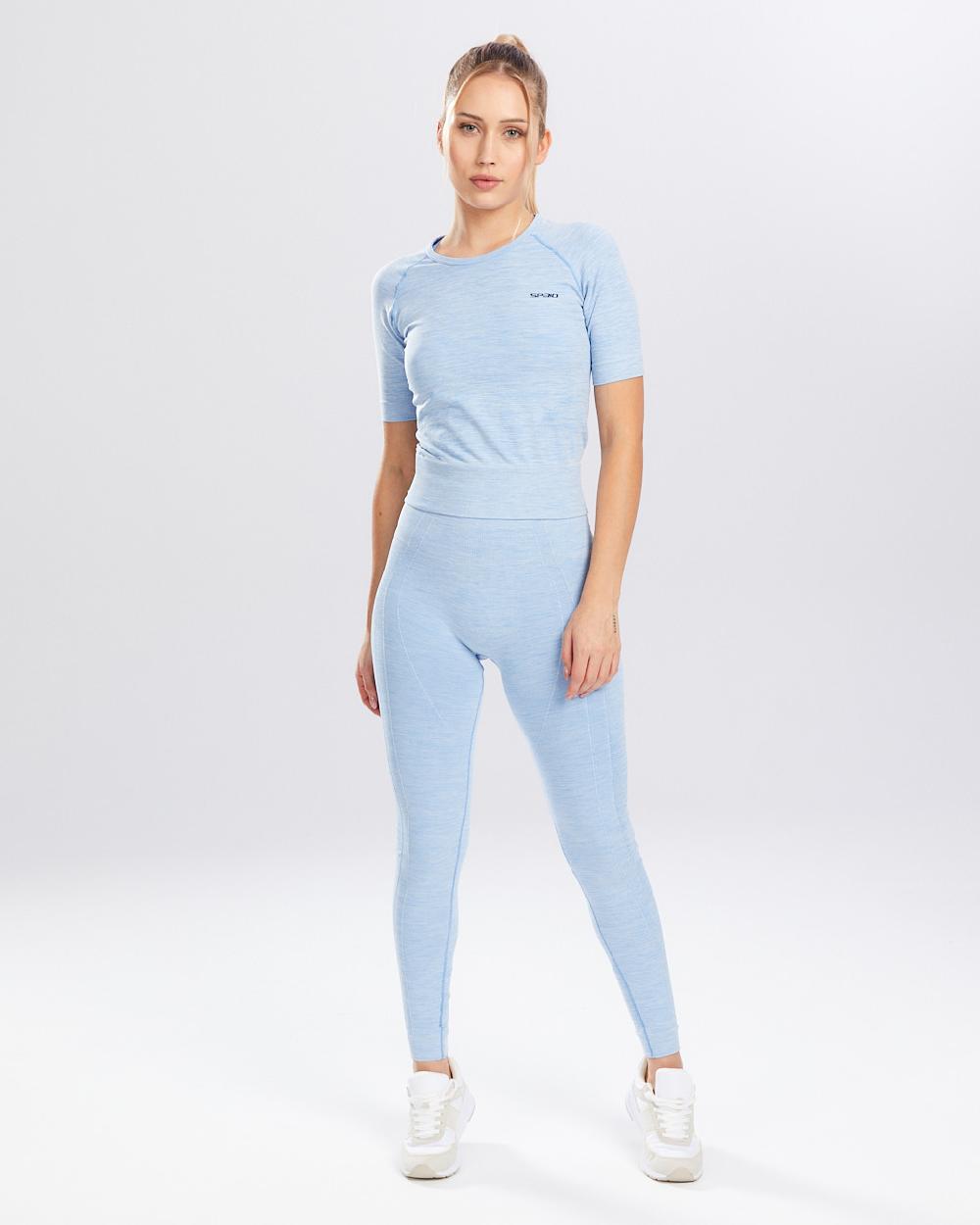 Spaio SPAIO RASHGUARD MELANGE MANICHE CORTE LINCHEN BLUE Acquista Ora