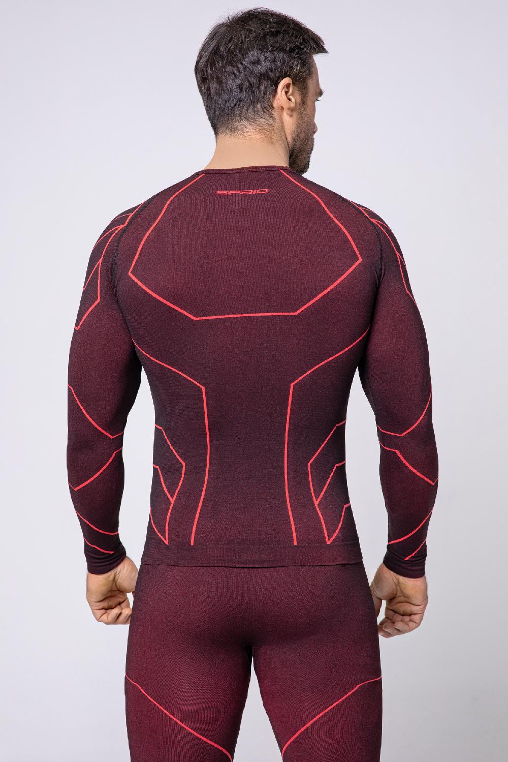 Spaio SPAIO MAGLIETTA CON MANICHE LUNGHE "RAPID" UOMO NERO/ROSSO Offerta