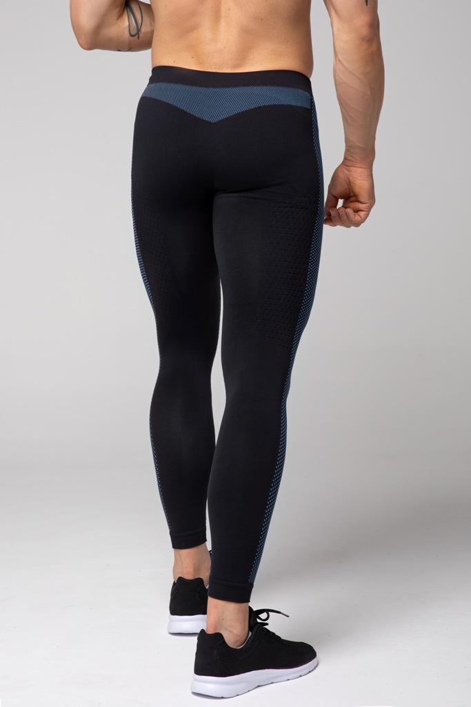 Spaio SPAIO LEGGINGS TERMOATTIVI "FIERCE" NERO/BLU Vendita Calda
