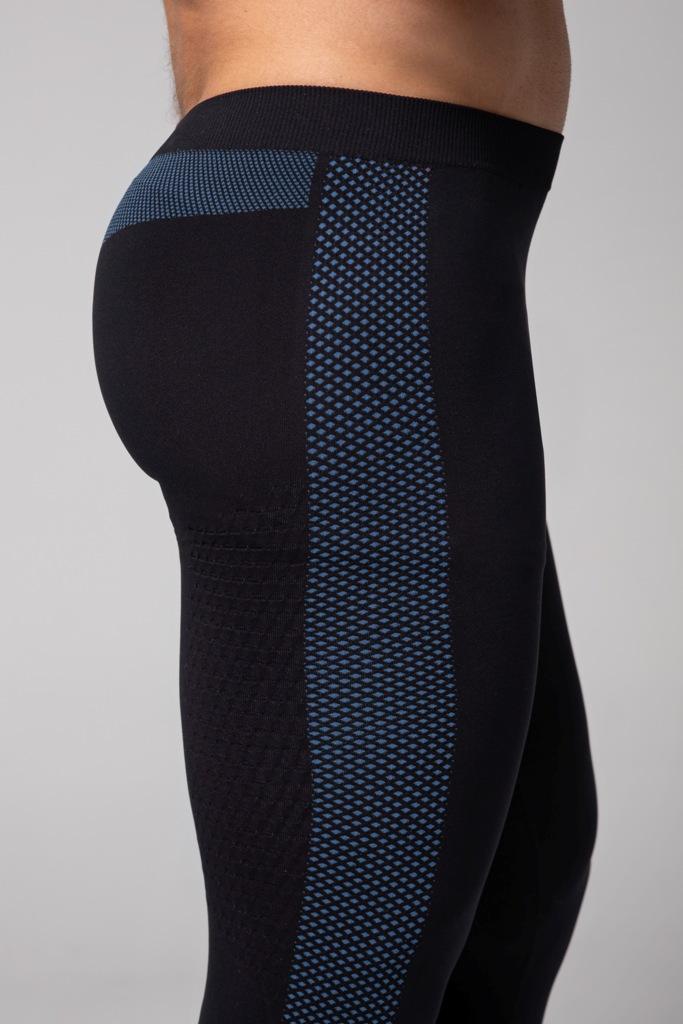 Spaio SPAIO LEGGINGS TERMOATTIVI "FIERCE" NERO/BLU Vendita Calda