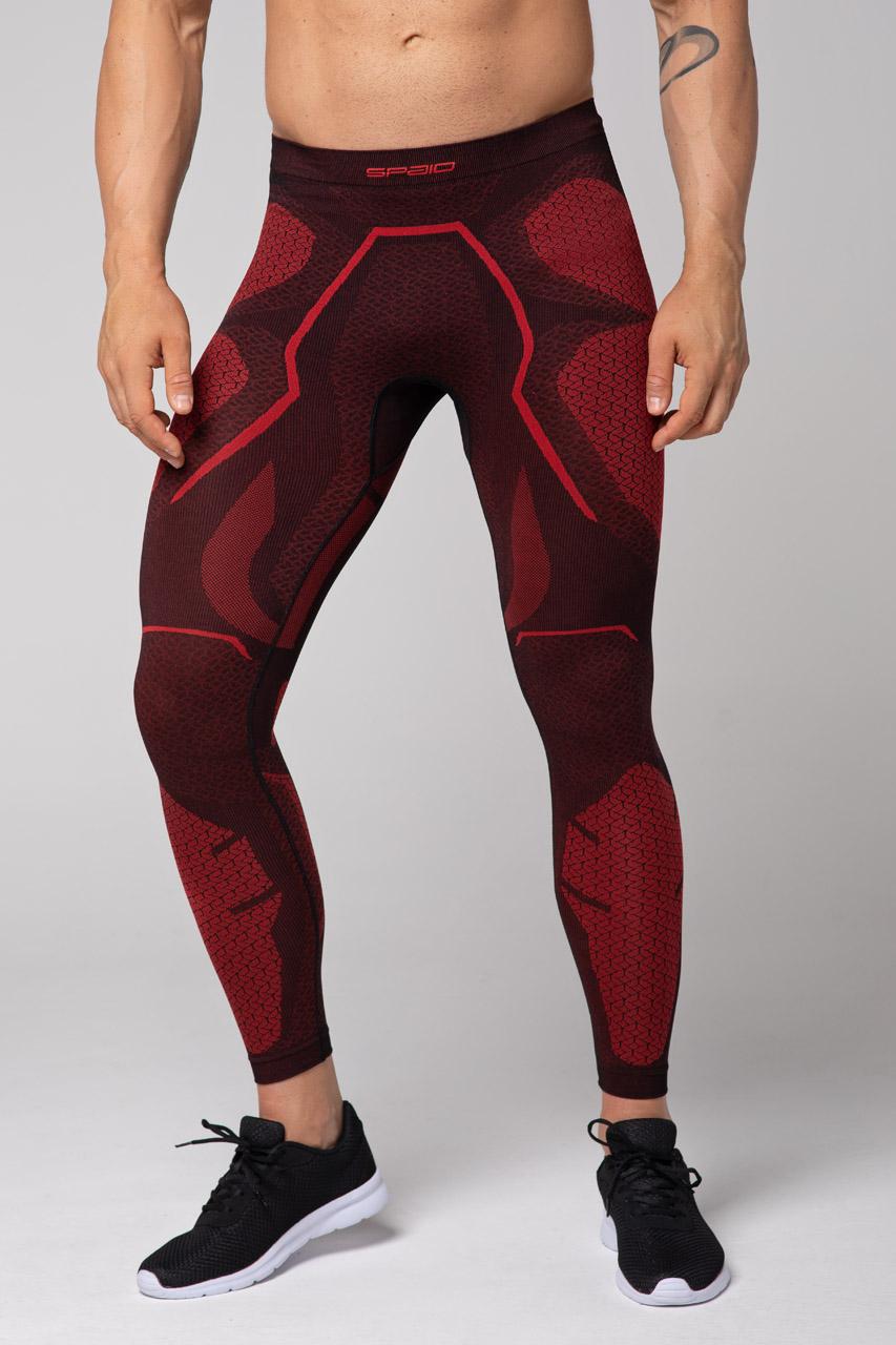Spaio SPAIO LEGGINS TERMOATTIVI "ADRENALINE" UOMO NERO/ROSSO Moda