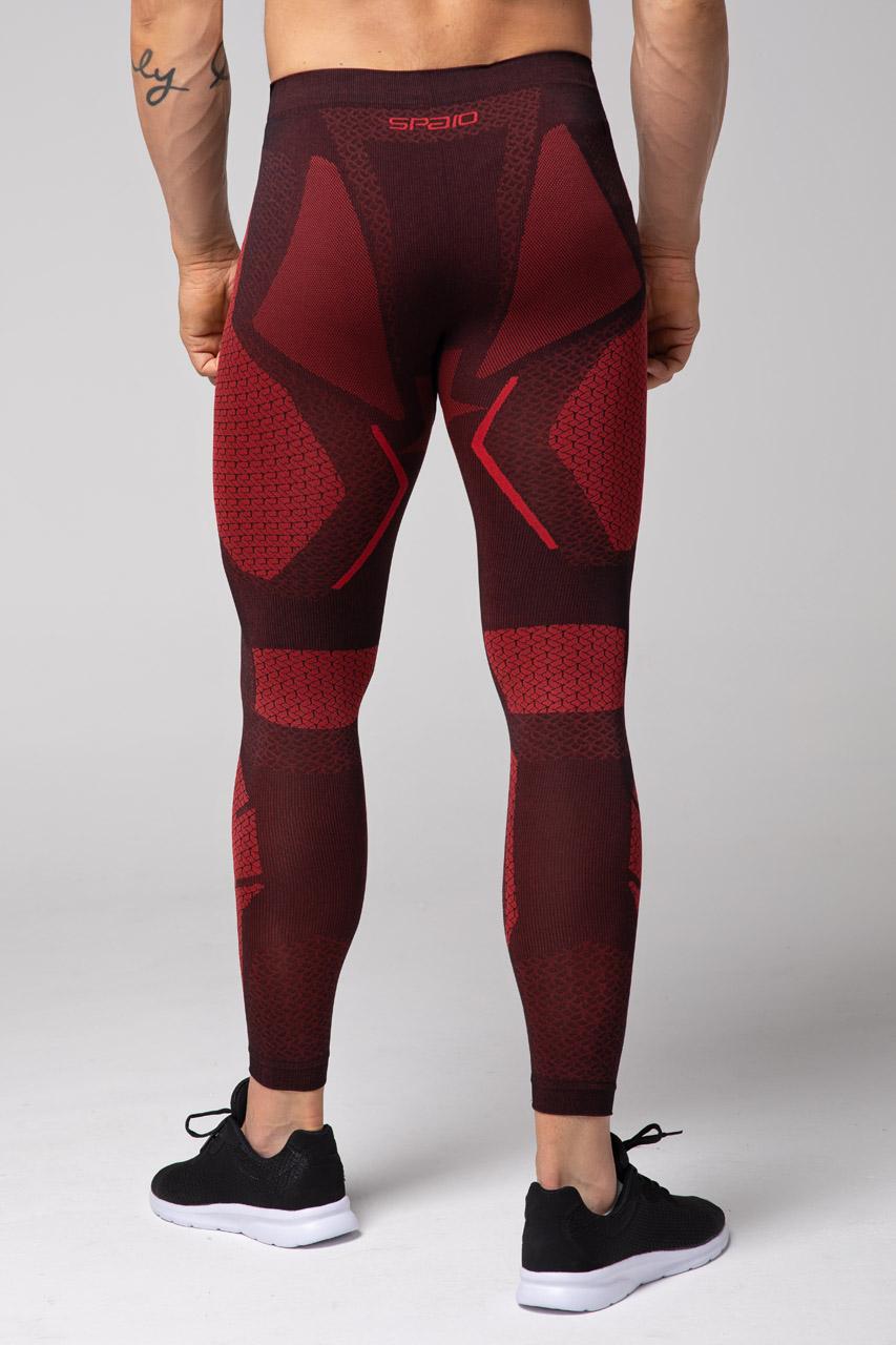 Spaio SPAIO LEGGINS TERMOATTIVI "ADRENALINE" UOMO NERO/ROSSO Moda