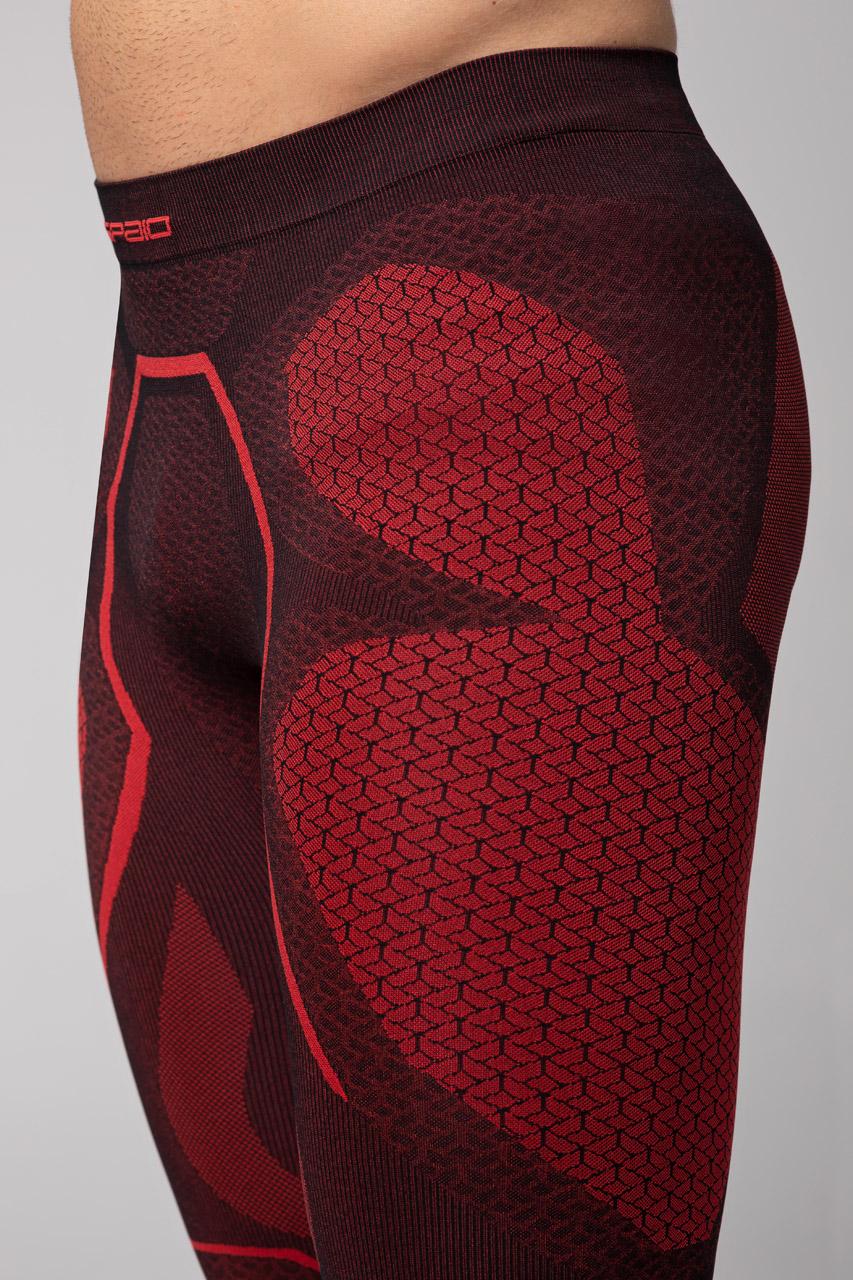 Spaio SPAIO LEGGINS TERMOATTIVI "ADRENALINE" UOMO NERO/ROSSO Moda
