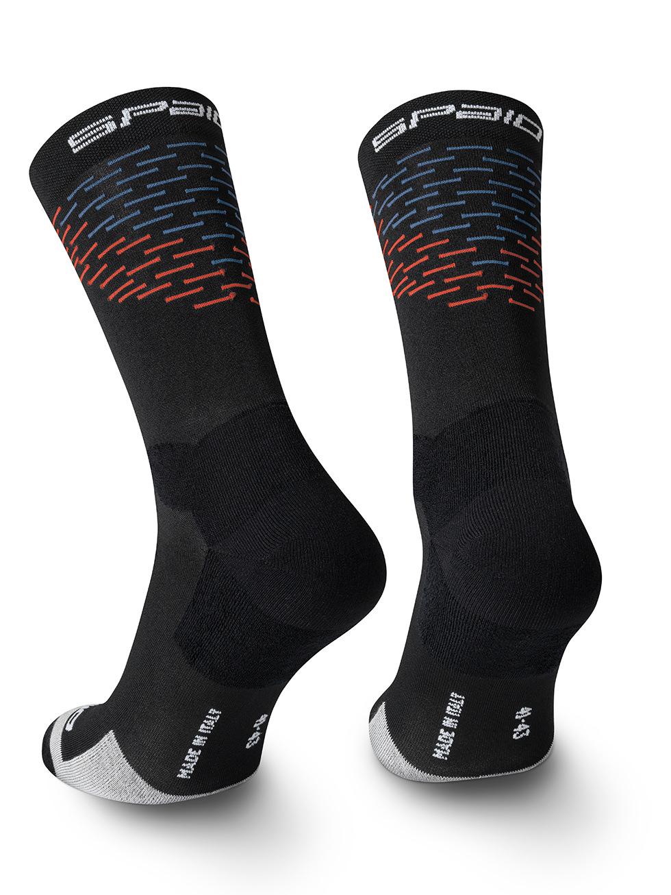 Spaio SPAIO CALZINI DA TREKKING MERINO BLACK/ORANGE/BLUE Negozio