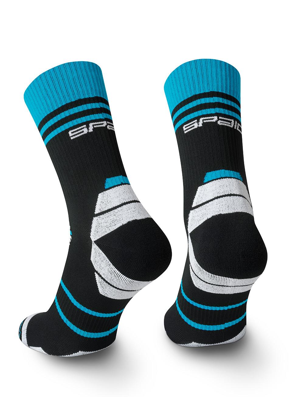 Spaio SPAIO CALZINI DA CORSA POWERFUL BLACK/WHITE/BLUE Negozi Online