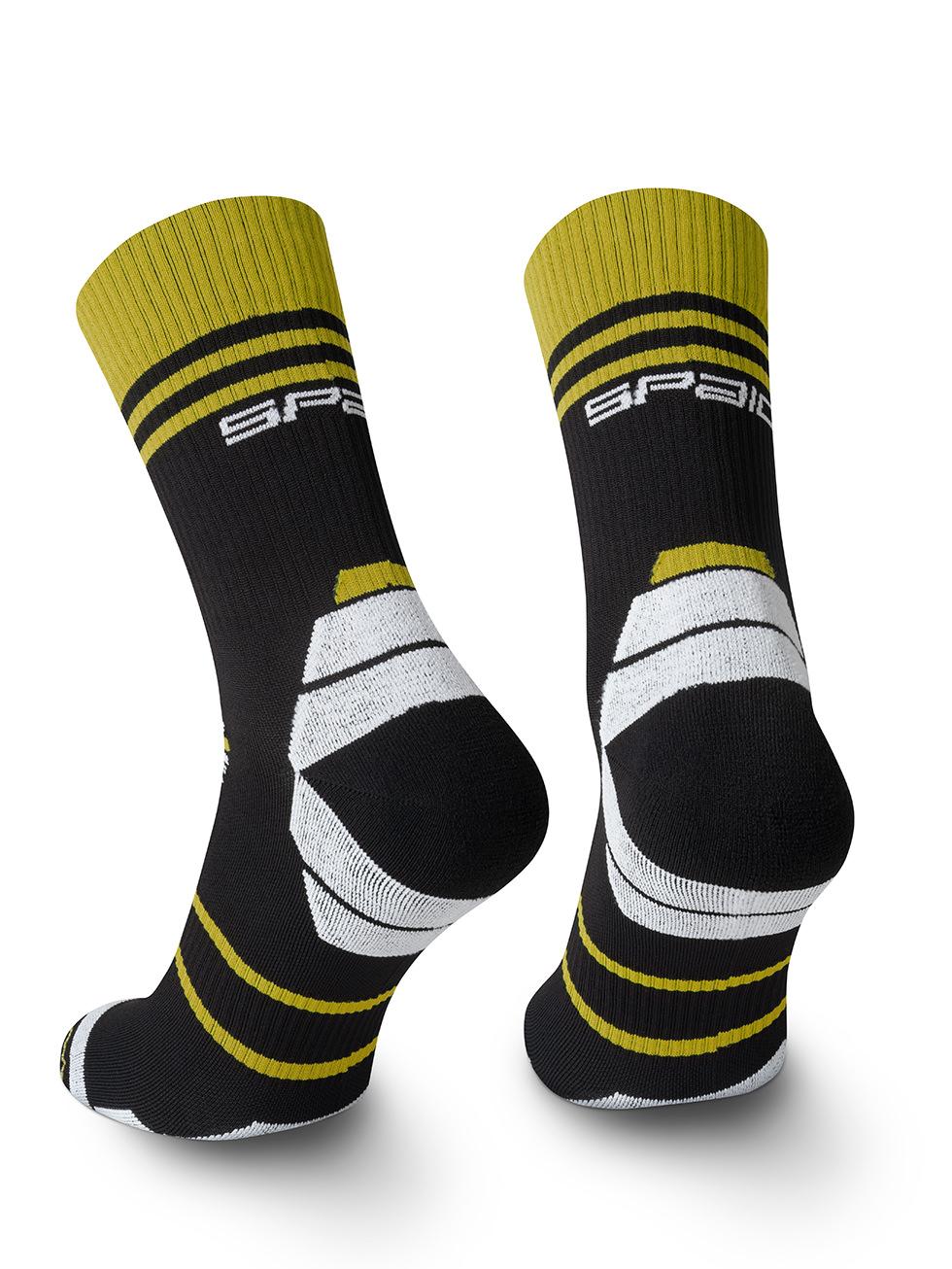 Spaio SPAIO CALZINI DA CORSA POWERFUL BLACK/WHITE/YELLOW Acquista Ora