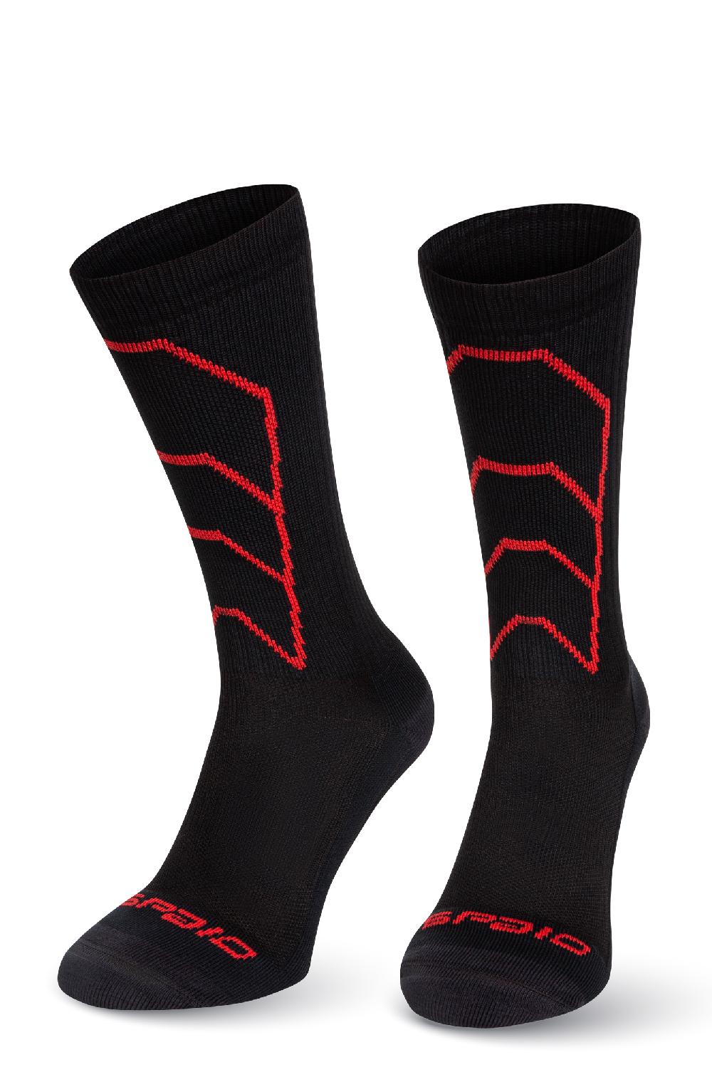 Spaio CALZE A COMPRESSIONE "RAPID" NERO/ROSSO Offerta