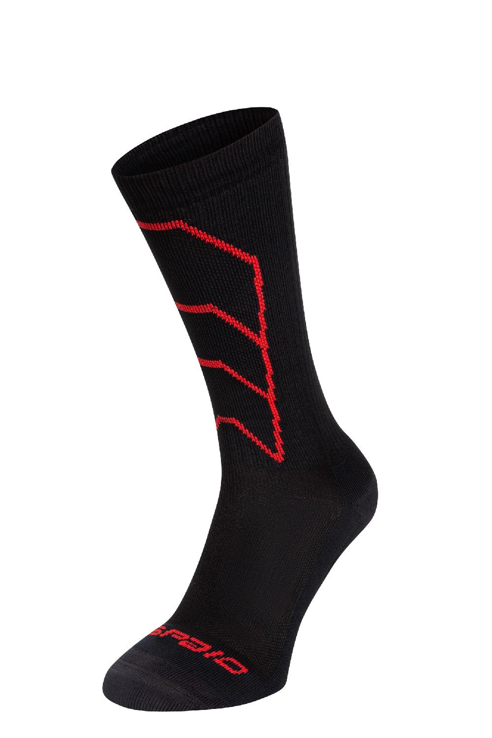 Spaio CALZE A COMPRESSIONE "RAPID" NERO/ROSSO Offerta