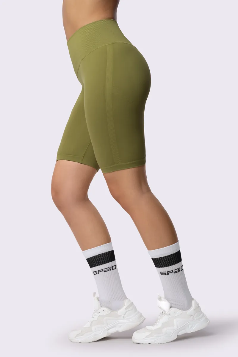 Spaio SPAIO ADAPT BIKER SHORTS GREEN OLIVE In Saldo