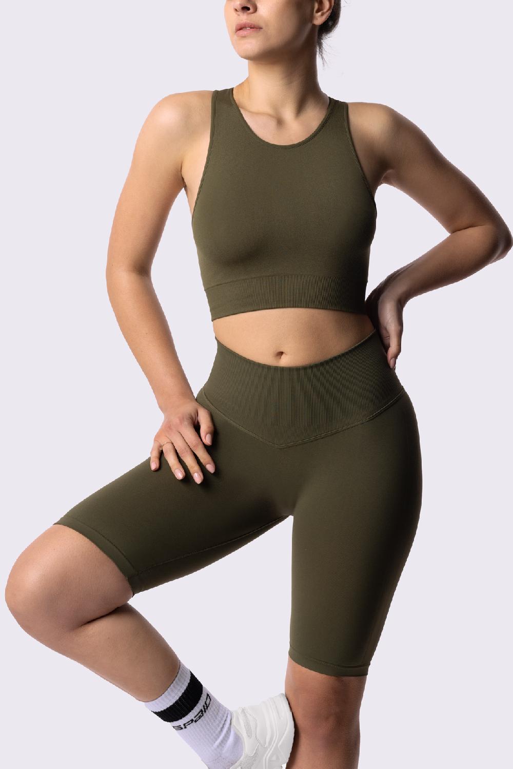 Spaio SPAIO REGGISENO SPORTIVO PERFORMANCE KHAKI Consegna Veloce