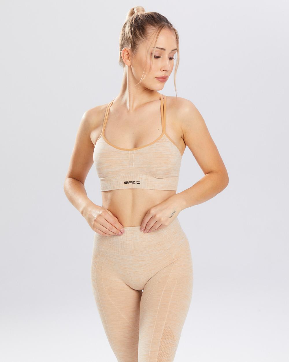 Spaio SPAIO REGGISENO SPORTIVO MELANGE ICED COFFEE Vendita Calda