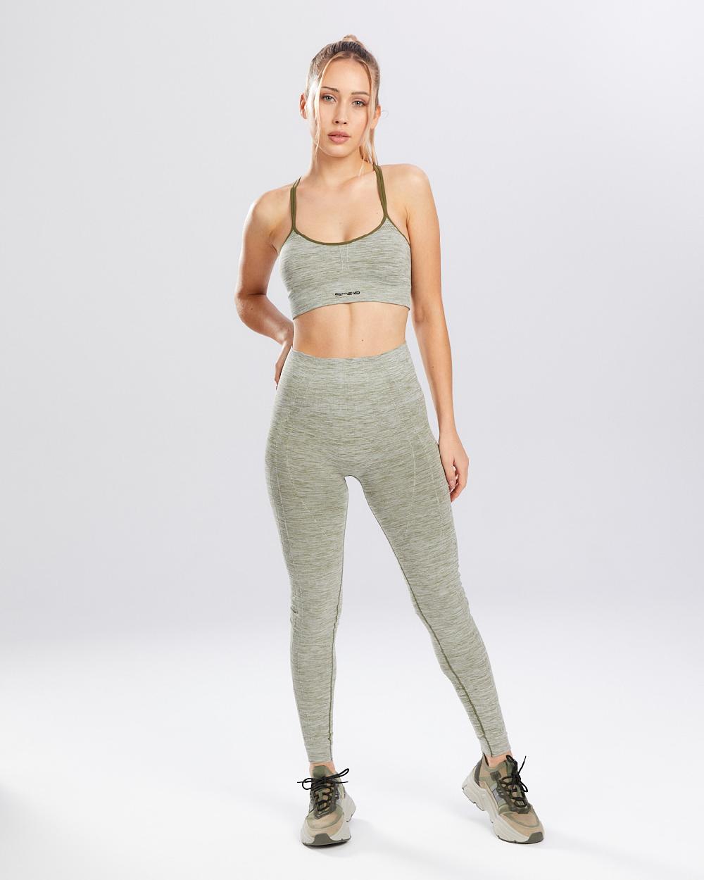 Spaio SPAIO REGGISENO SPORTIVO MELANGE KHAKI Saldi Di Fabbrica